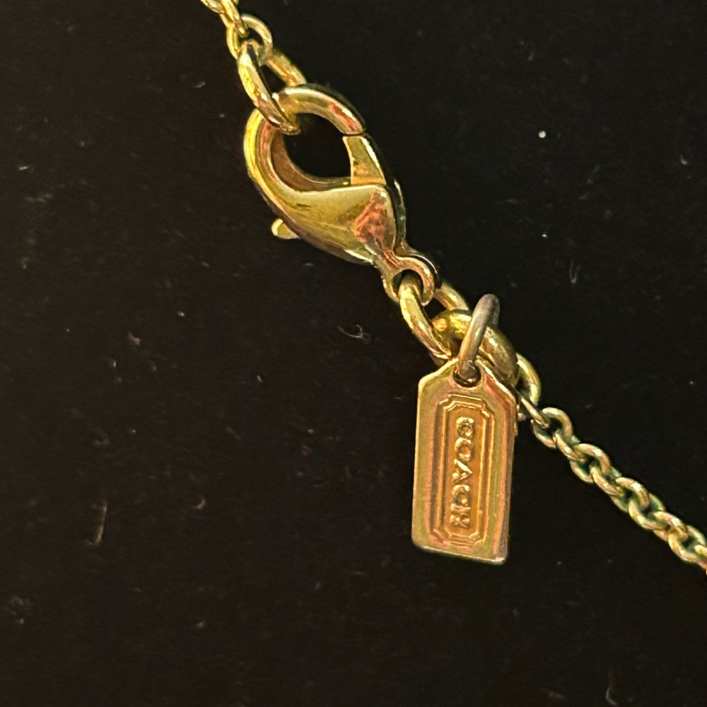 Coach Gold Heart Charm Necklace - Picture 7 of 7